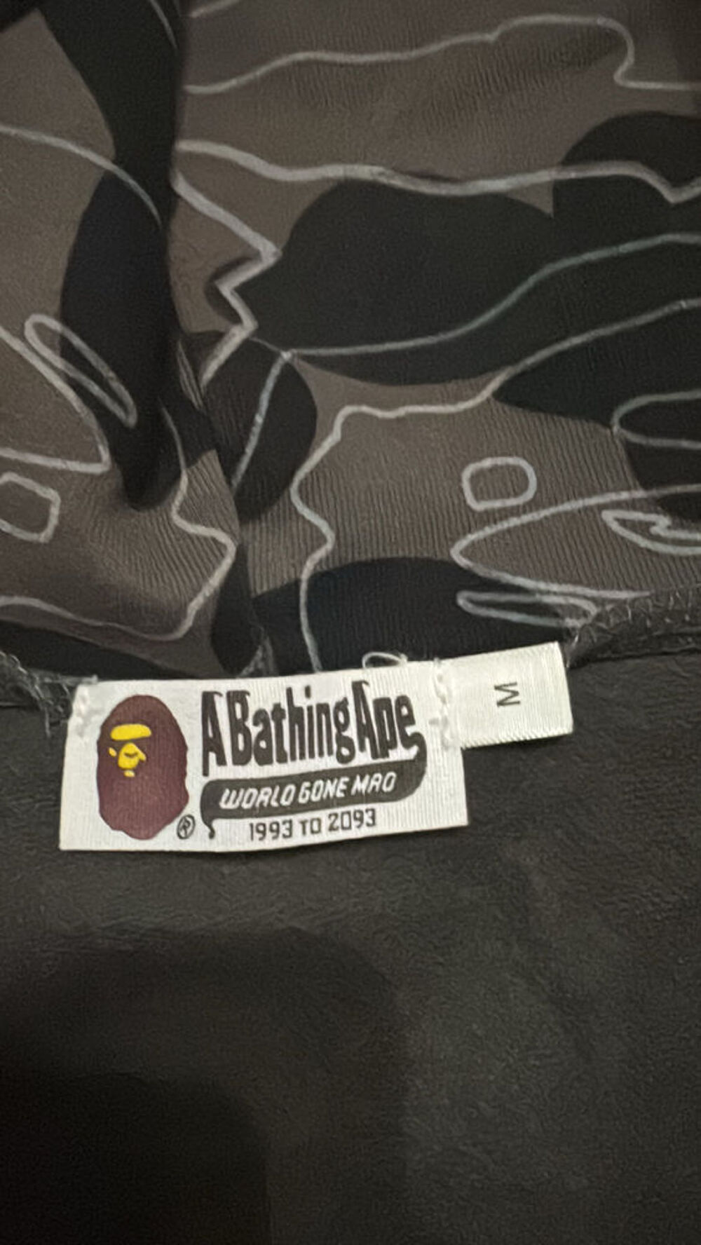 BAPE Layered Line Camo Shark Full Zip Hoodie 'Black' V�tements