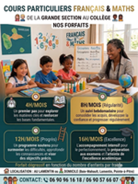   Cours particuliers en Français et Maths/ Aide aux devoirs 
