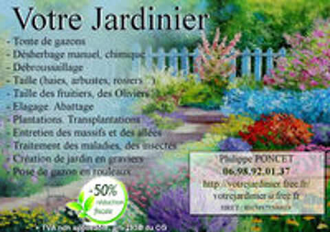   VOTRE JARDINIER PAYSAGISTE AGREE et assuré - réduc. Impôt
