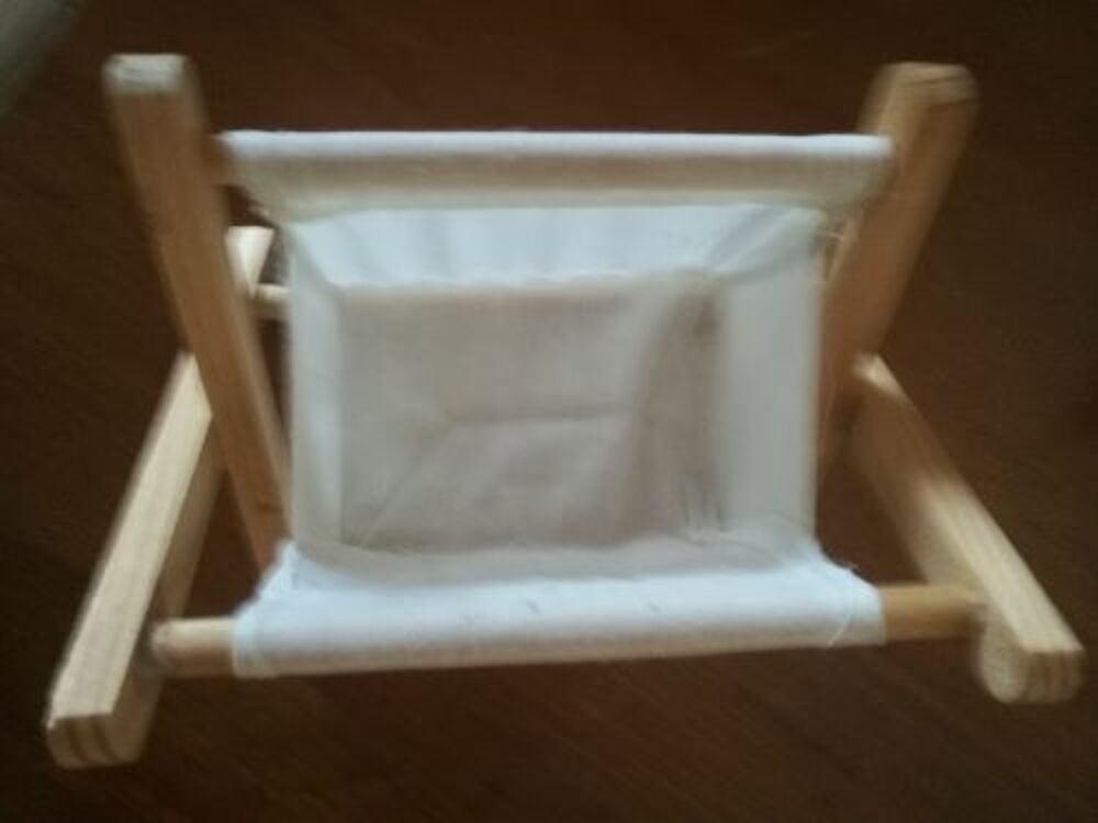 Vide poche bois et tissus cr&egrave;me Décoration