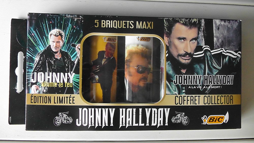 Briquets Johnny Hallyday&nbsp;: COFFRET &quot;&nbsp;COLLECTOR&nbsp;&quot; 