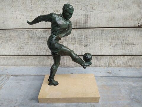 Statue Troph�e Sport Foot Football 1930 Art D�co  120 Loches (37)