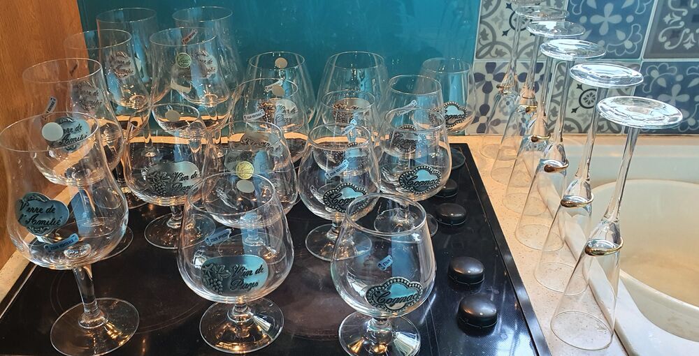Service de 18 Verres en Cristal Décoration