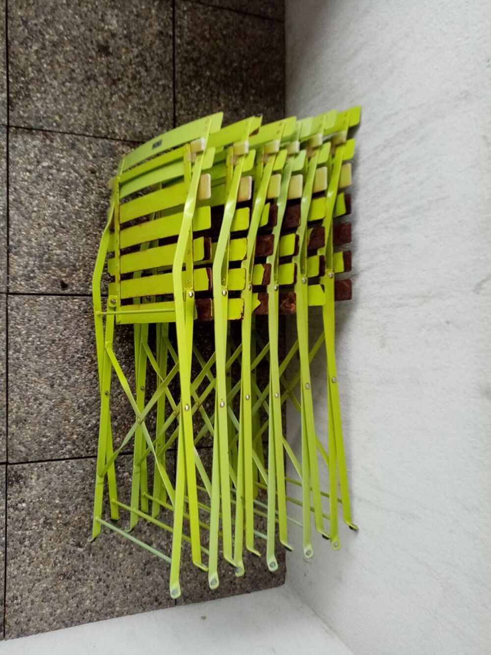6 chaises jardin ext&eacute;rieur &agrave; r&eacute;nover Jardin