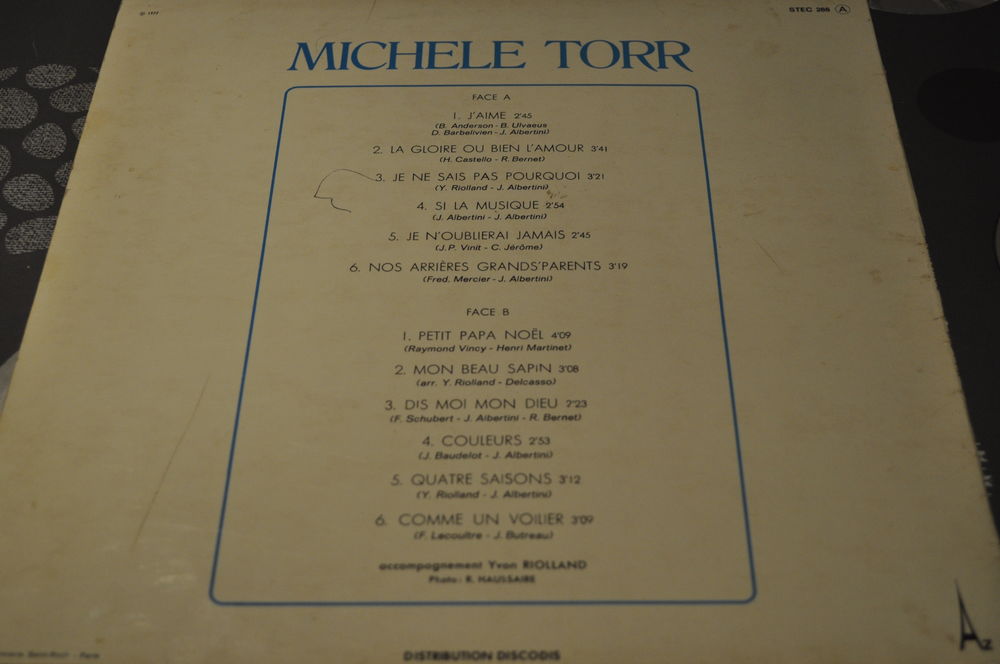 Collection Michelle Torr, trois albums vinyles CD et vinyles