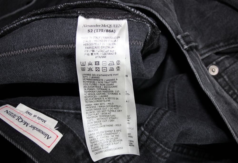 Pantalon denim ALEXANDER MC QUEEN T.52. ou T.L Vêtements