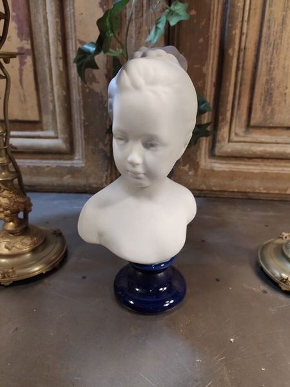 Buste d'Enfant Fillette Porcelaine Limoges Houdon. 