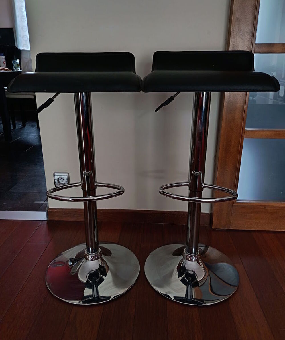 2 Chaises de Bar noir NEUVES Meubles