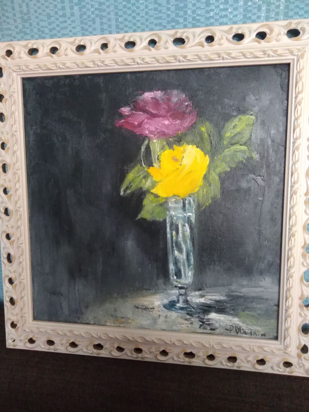Huile sur toile encadrer Décoration