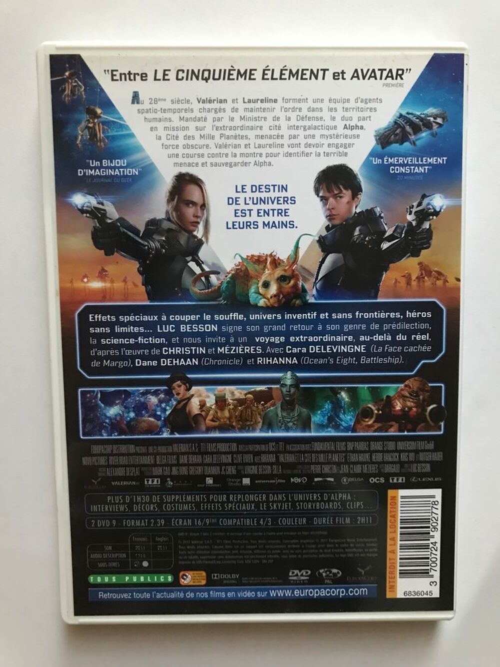 DVD Valerian et la cit&eacute; des mille plan&egrave;tes DVD et blu-ray