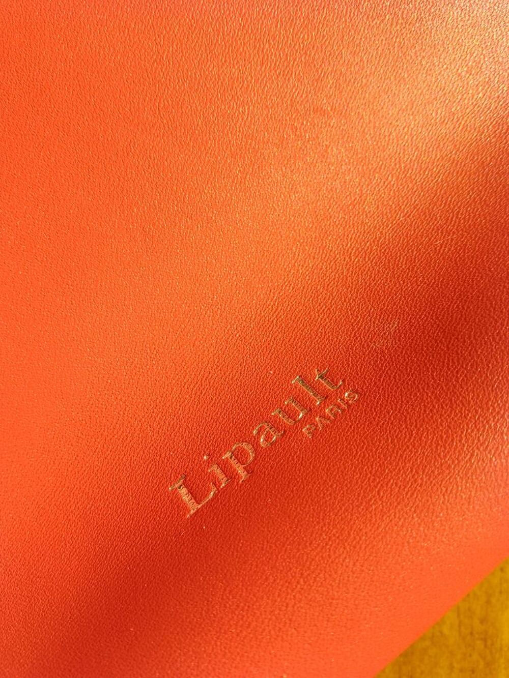 SAC CUIR ROUGE NEUF marque LIPAULT Maroquinerie