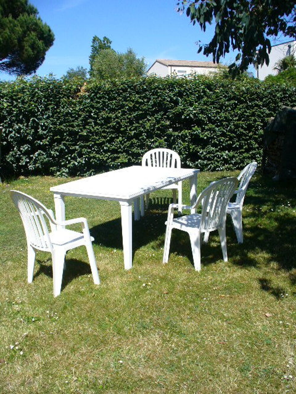 Ensemble 4 fauteuils "Grosfillex" type Miami Jardin