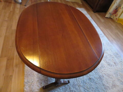 Petite table ovale merisier avec deux rabats 540 Sainte-Gemme (79)