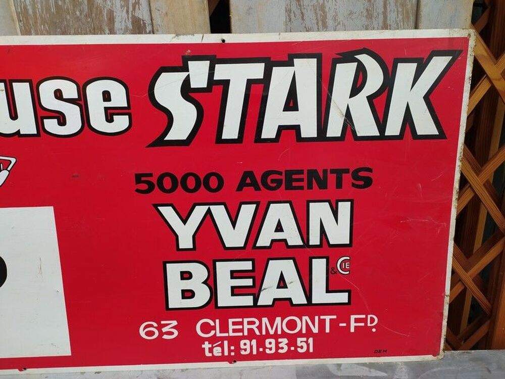 Plaque Publicitaire Tondeuse STARK ISEKI Clermont Ferrand 