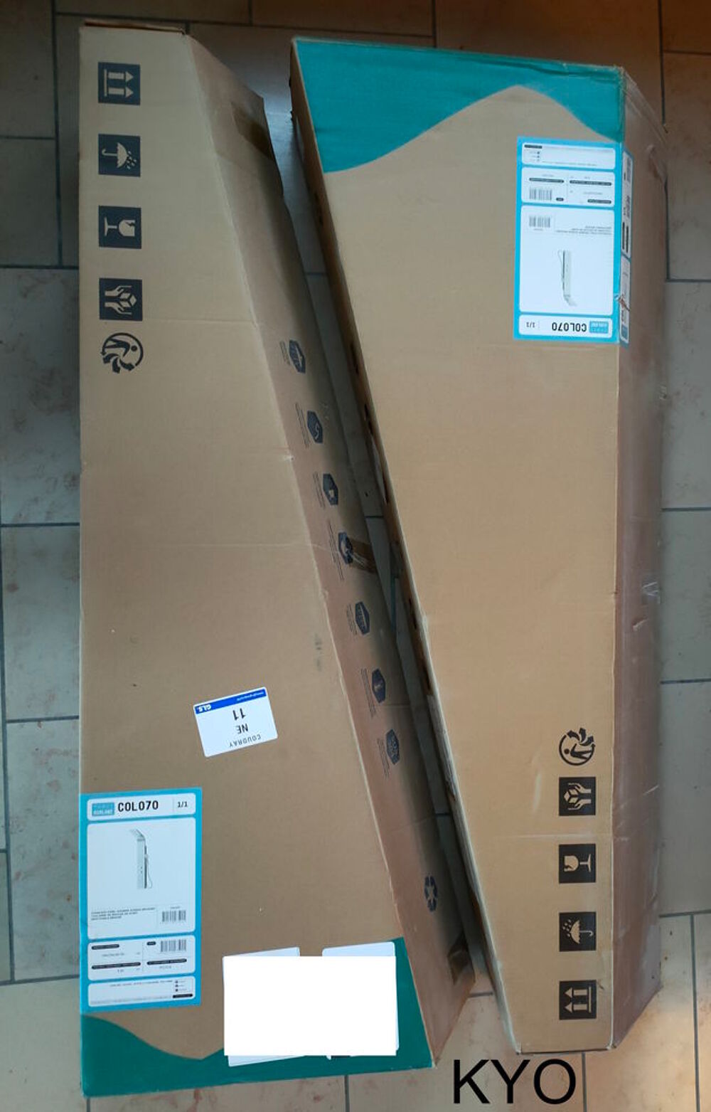 AURLANE Lot de 2 Colonnes douche hydromassante effet pluie Bricolage