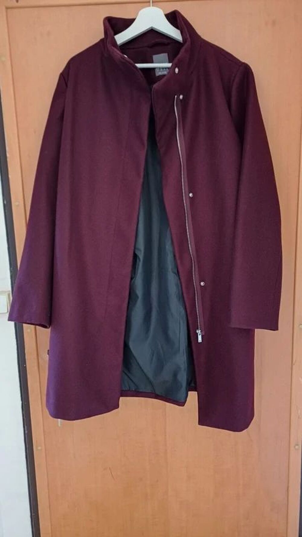 Manteau long T48 Primark Neuf aubergine Vêtements