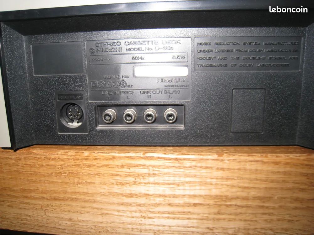 Saisissez le
Lecteur k7 HITACHI Tape Deck D-35s Audio et hifi