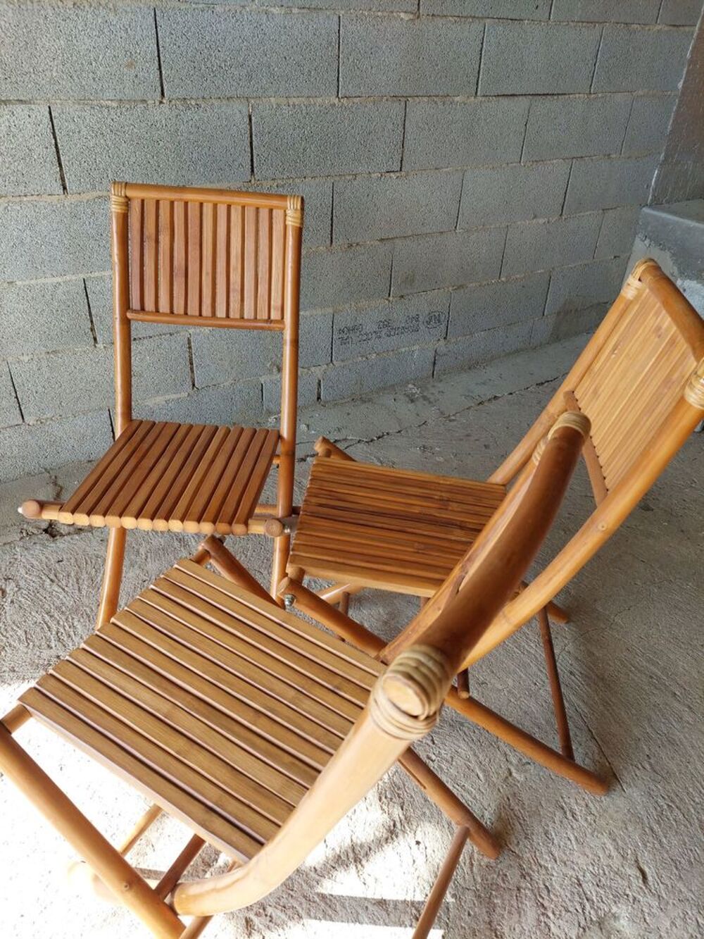 CHAISES BAMBOU TRES BON ETAT Meubles