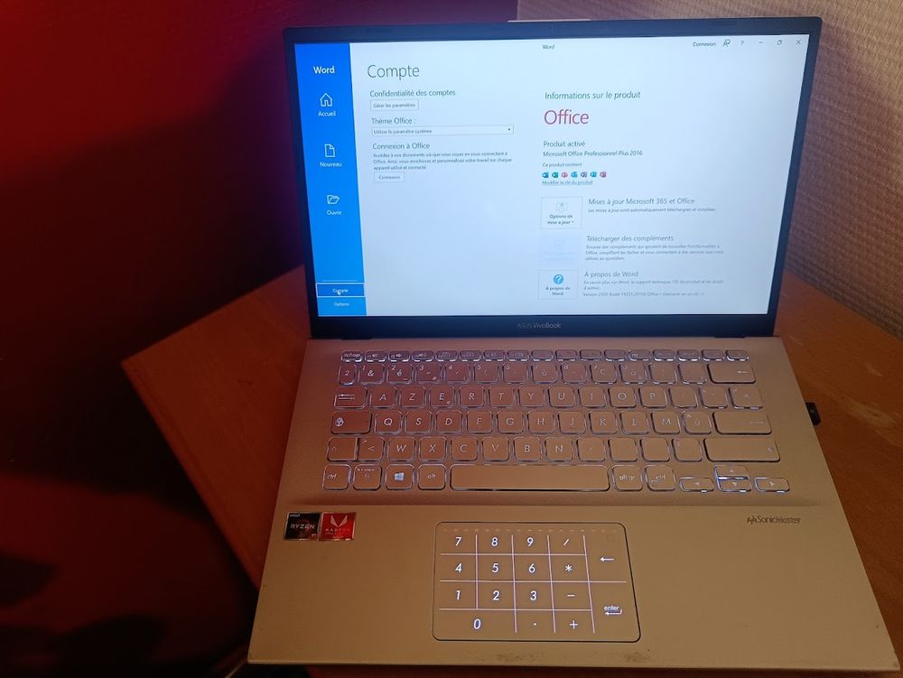 Ordinateur asus vivobook windows 11 ryzen 5 14 pouces de 202 Matériel informatique