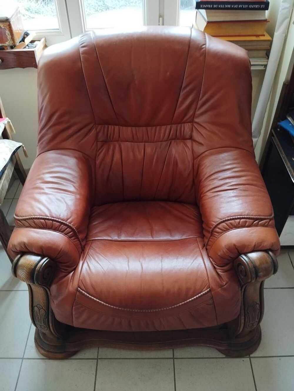 salon complet en cuir francais Meubles