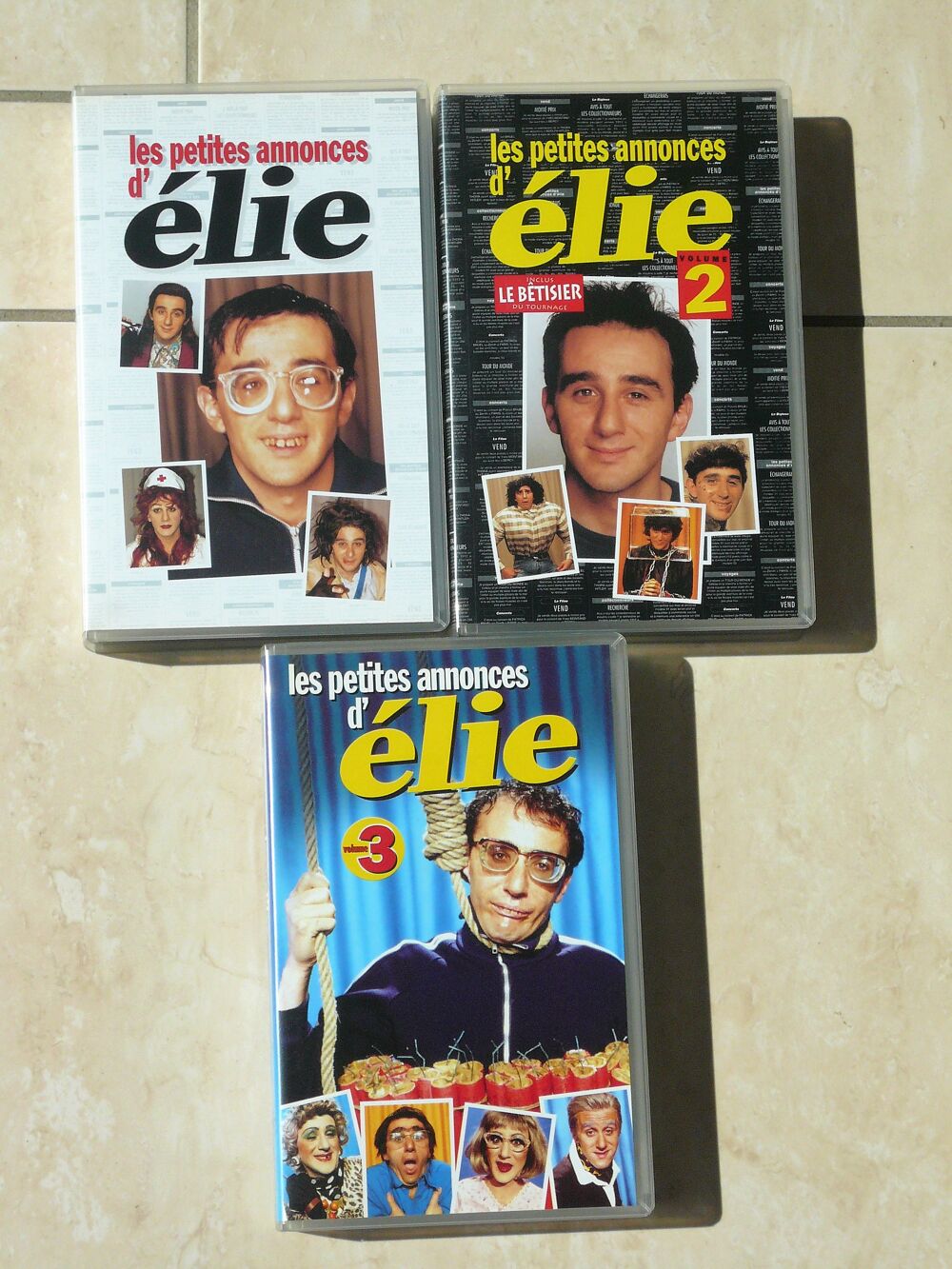 Lot de 3 VHS &quot; Les petites annonces d'Elie &quot; Photos/Video/TV