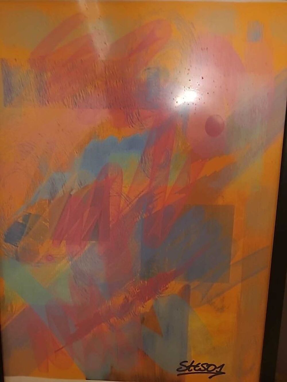 Tableau reproduction originale artiste steso primo 