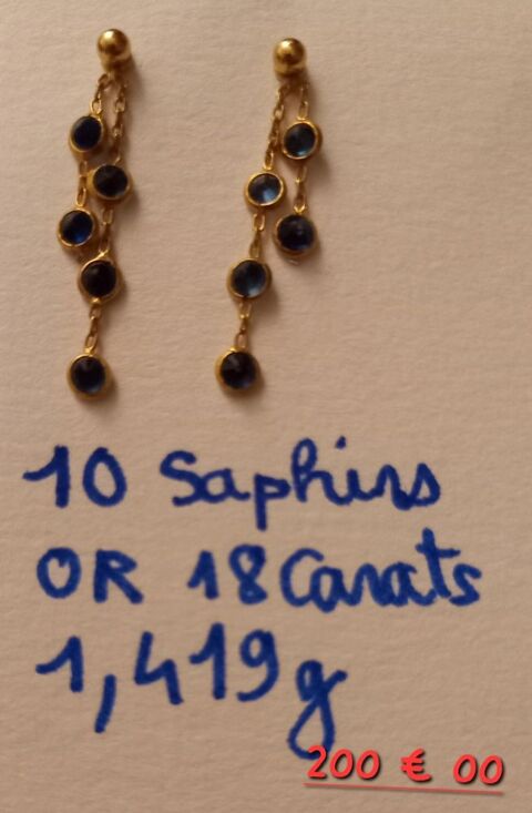 Boucles d oreilles OR 18 carats 180 Nogent-sur-Marne (94)