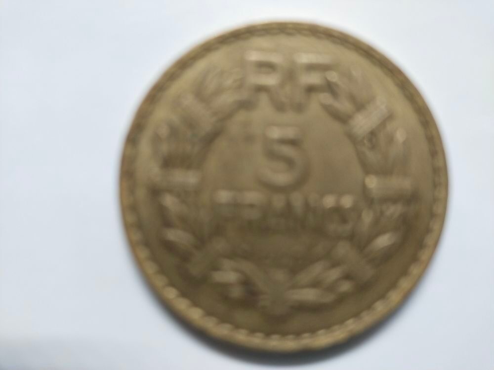 1 pi&egrave;ce de 5 francs fran&ccedil;aise ann&eacute;e 1940 