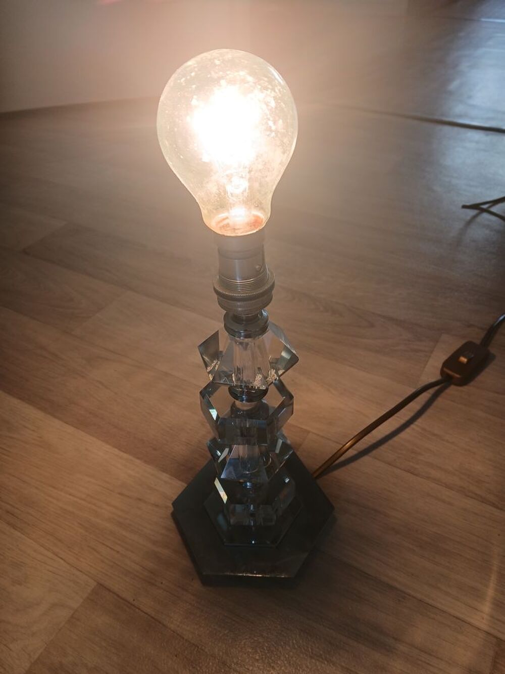 Lampe vintage en verre Décoration