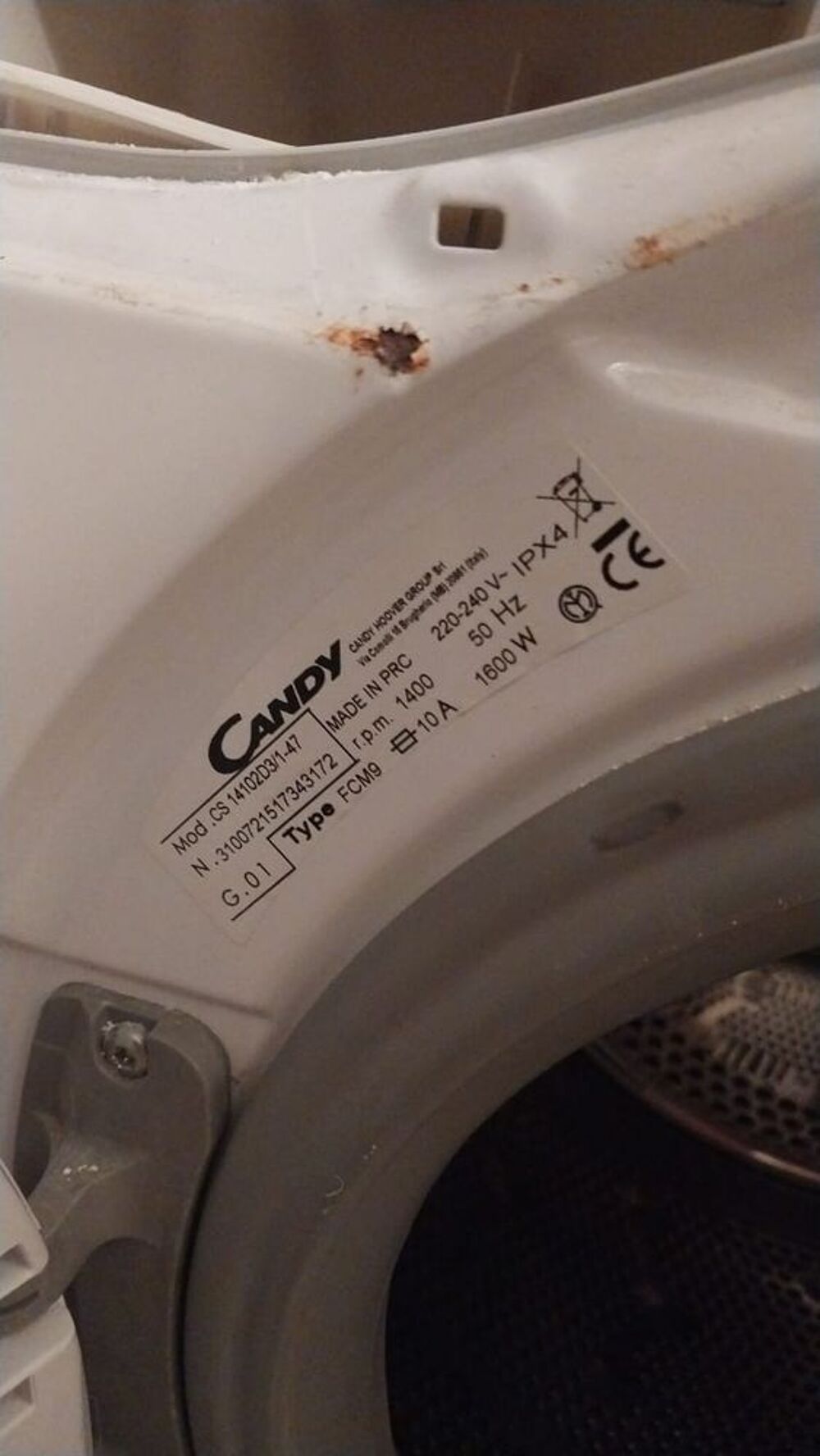 cherche pi&egrave;ce machine a laver Candy CS Electroménager