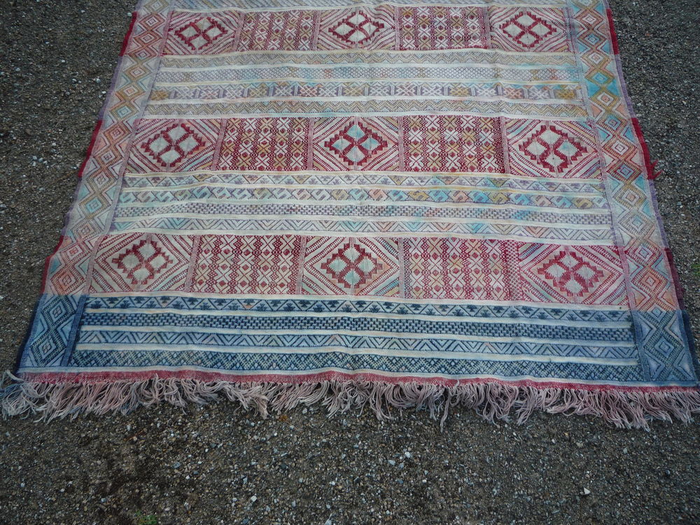 Tapis kilim ancien,Touareg/Mongolie/yourte/tente Décoration