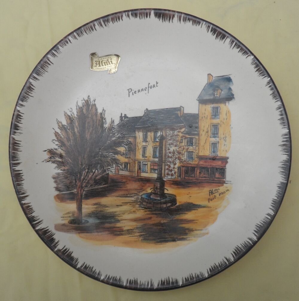 Assiette faite main cr&eacute;ation Almi c&eacute;ramique d'art Pierrefond Décoration