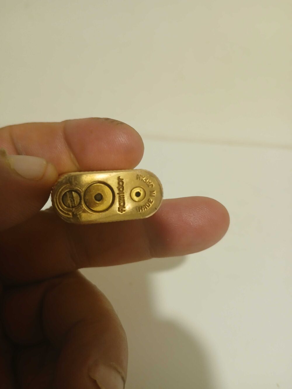 briquet plaque or 