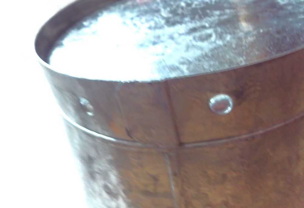 Seau de m&eacute;nage vintage Guillouard acier galvanis&eacute; zinc, 11 L Jardin