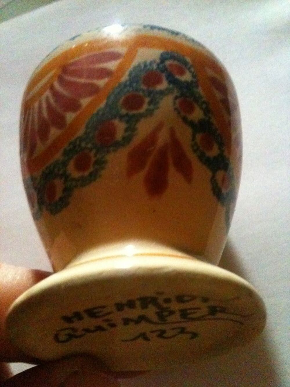 Coquetiers vintage ann&eacute;es 40-50 TBE Henriot, Quimper, 123 Cuisine