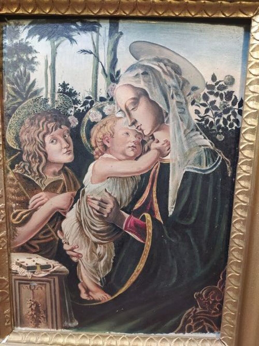  Tableau Vierge et l'Enfant Saint-Jean Baptiste Botticelli 