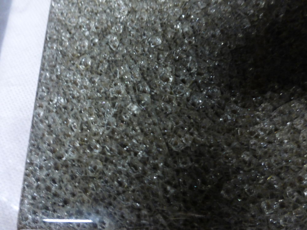 DESSOUS DE PLAT &eacute;clat de verre gris Décoration