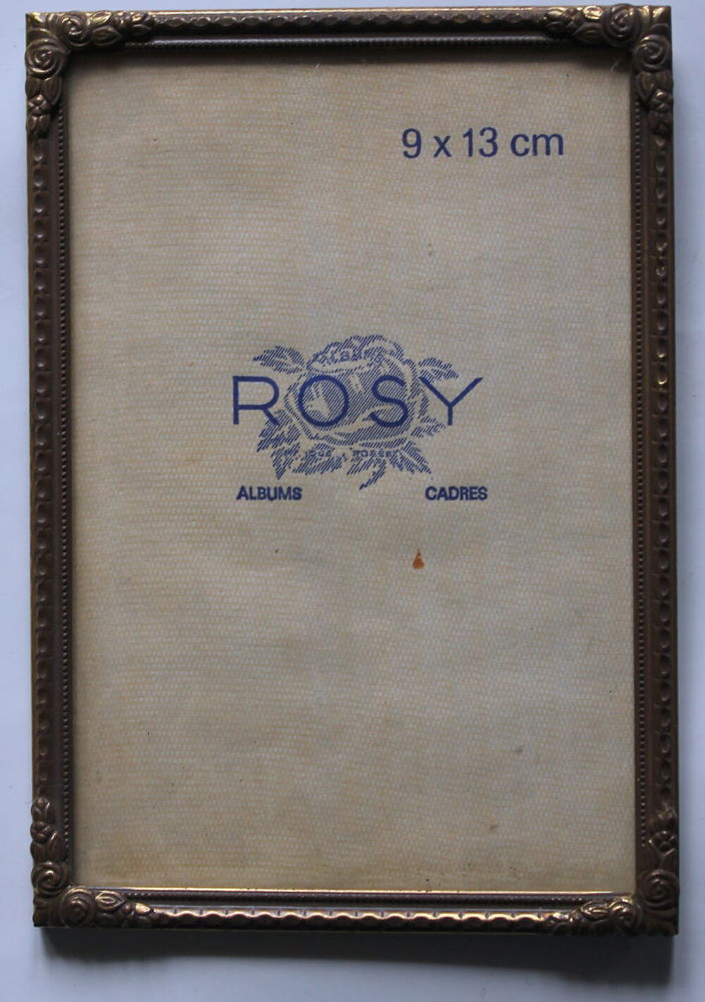 Cadre laiton Rosy rectangulaire verre bomb&eacute; Décoration