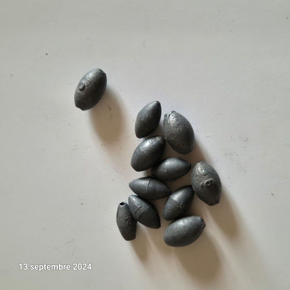 Lot de 20 plombs olives neufs de 2.38 grs. &agrave; 7.85 grammes Sports