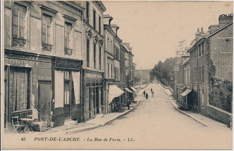 27. CPA PONT-DE-L'ARCHE. La Rue de Paris Pont-de-l'Arche (27)