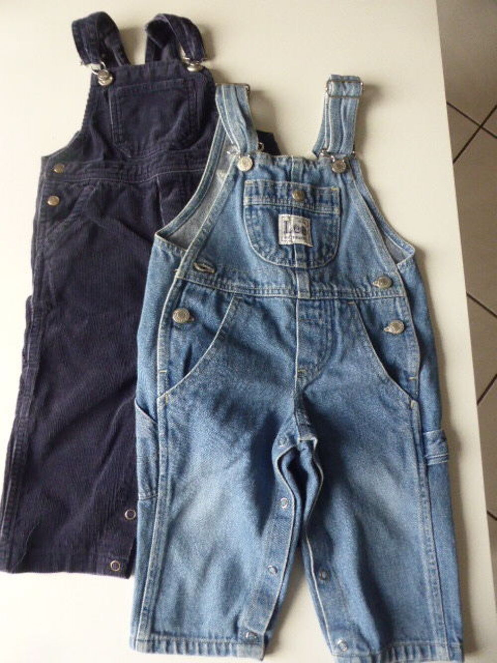 Lot de 2 salopettes Petit bateau et Lee 18 mois Vêtements enfants