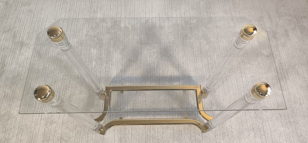 Tr&egrave;s belle Console Vintage Ann&eacute;es 80 Rom&eacute;o R&eacute;ga - Altuglas Meubles