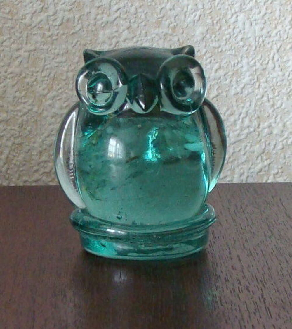 Chouette en verre / presse papier Décoration