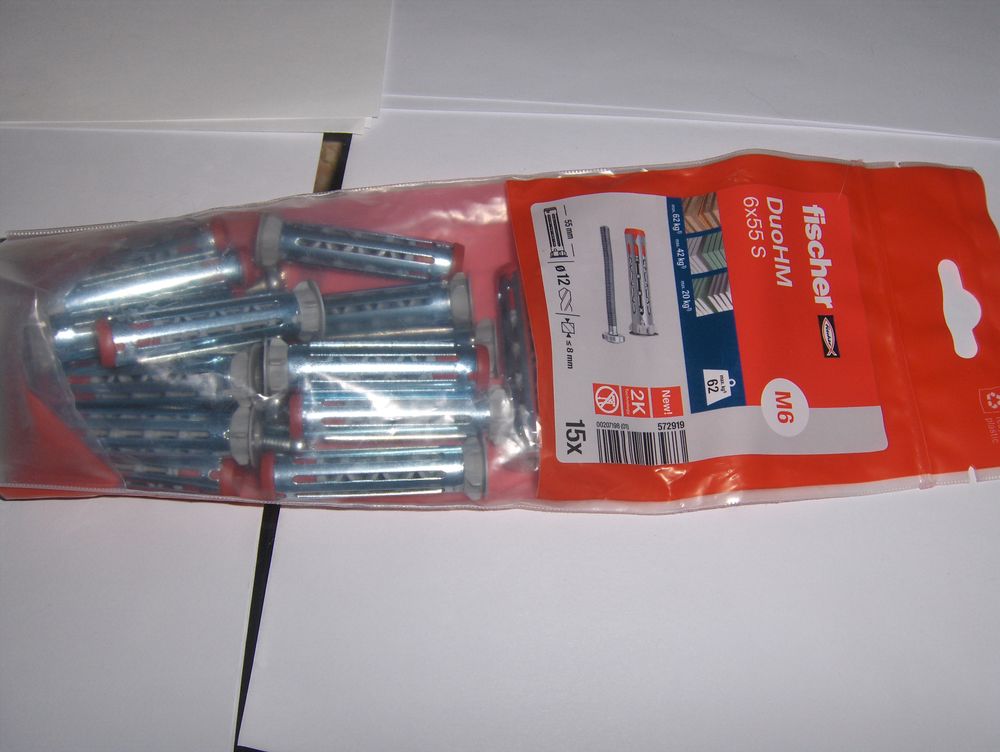 15 Chevilles DuoHM (Molly) 6x55 pour corps
creux avec vis P Bricolage