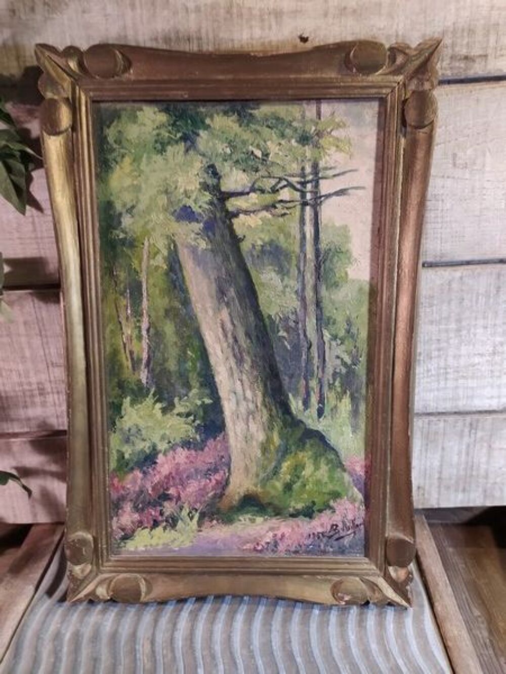 Tableaux Paysage For&ecirc;t de Ach&egrave;res Sign&eacute; Bouillard Décoration