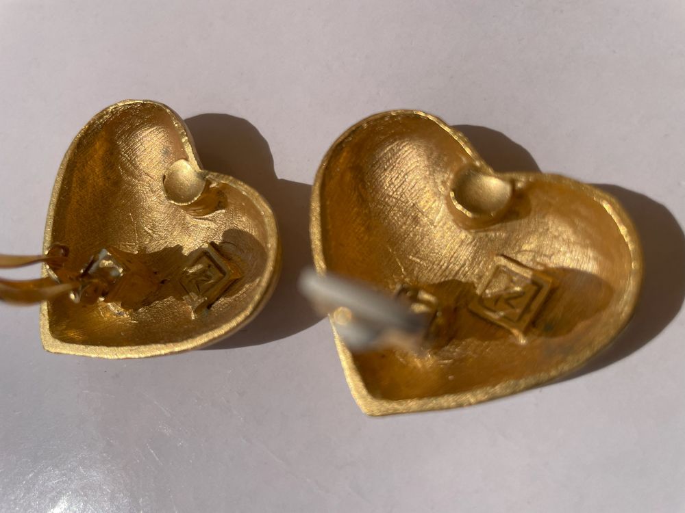 BO Boucle d'oreille COEUR dor&eacute; Sonia RYKIEL Bijoux et montres