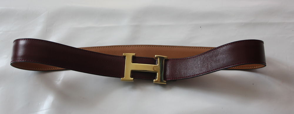 Ceinture r&eacute;versible HERMES vintage 60 Maroquinerie