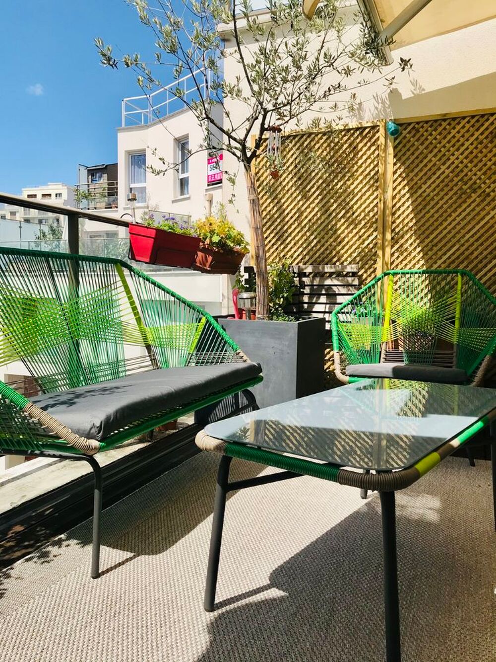 Salon d'ext&eacute;rieur r&eacute;sine tress&eacute;e NEUF Meubles