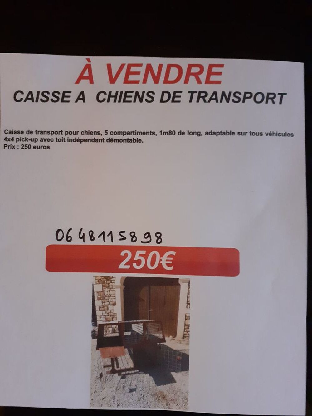 CAISSE A CHIENS DE TRANSPORT Sports