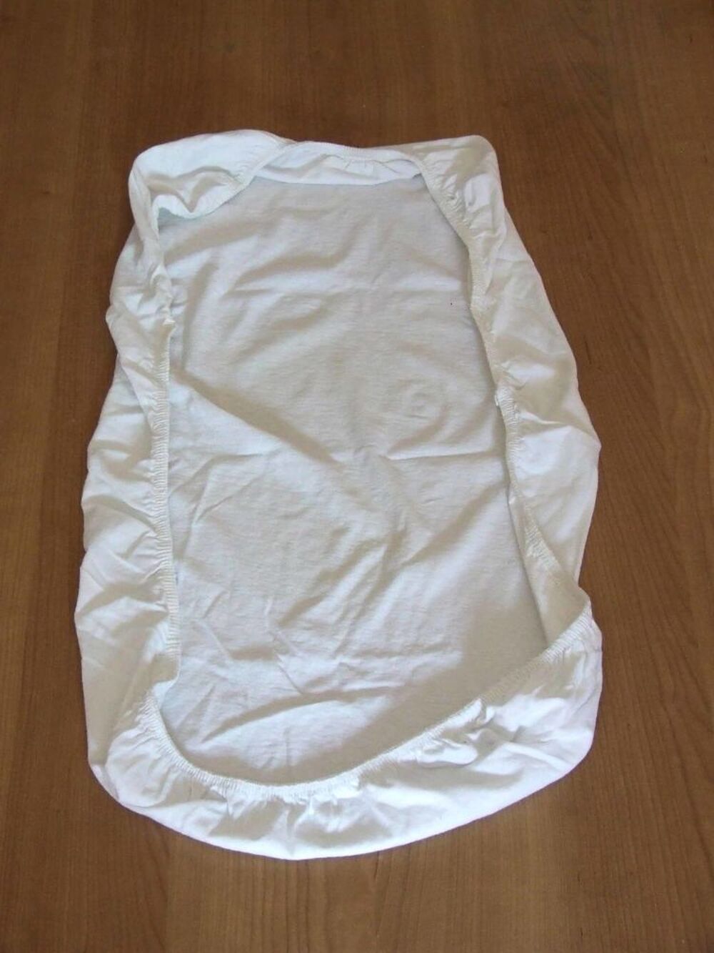 Drap housse jersey pour landau ou berceau, Blanc, TBE Puériculture